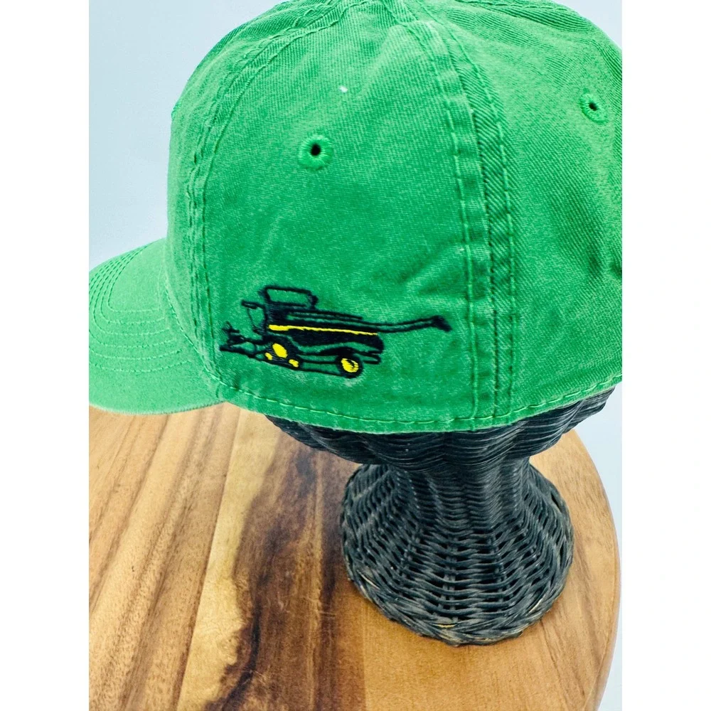 John Deere Hat‎ Baseball Cap Mens Green Embroidered Logo Combine Farm Tractor